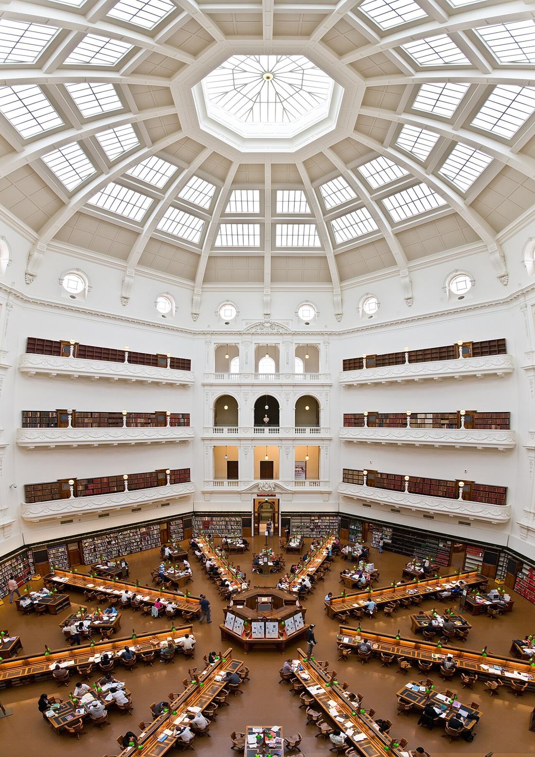 The La Trobe Reading Room in Melbourne. Mutual obligations can include study and training.