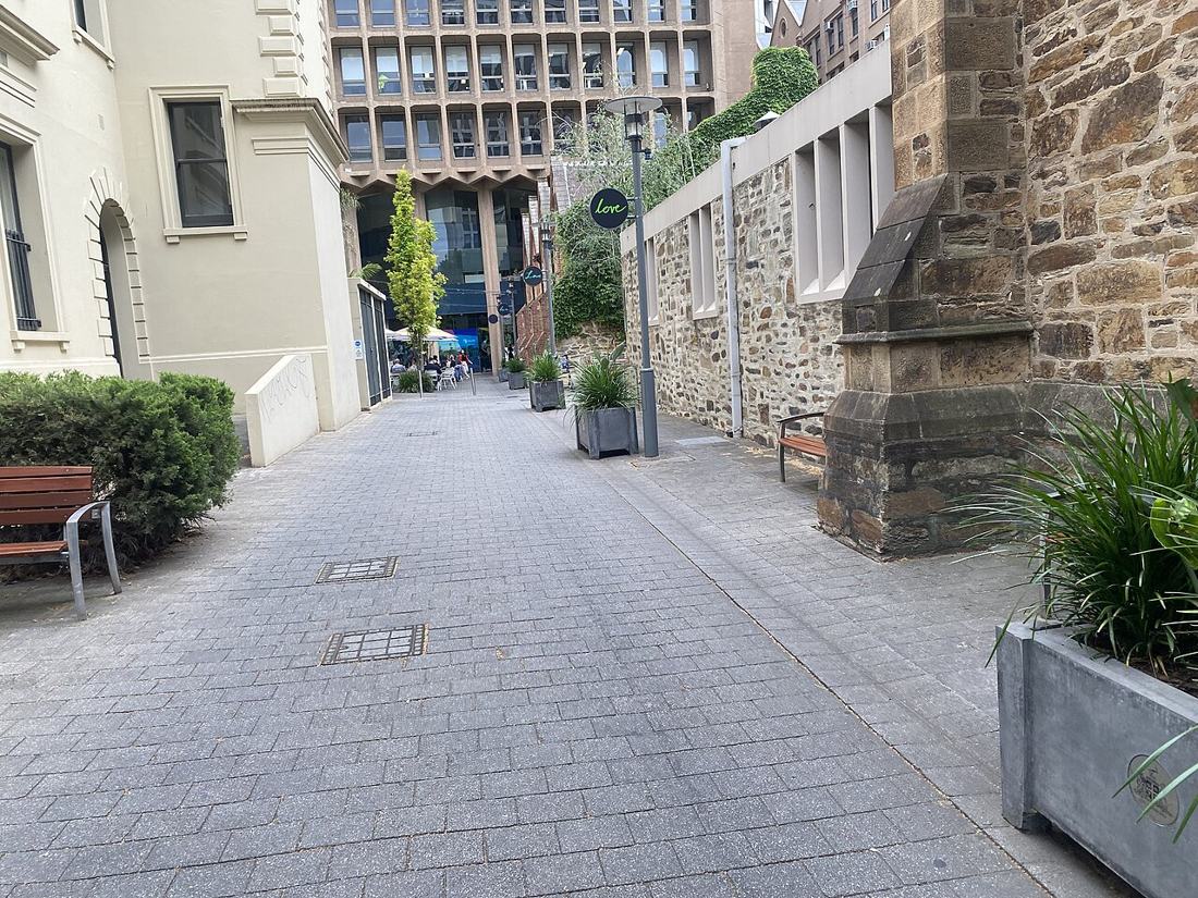 An Adelaide laneway. Fortnightly rates, not monthly ones, are the official figures.